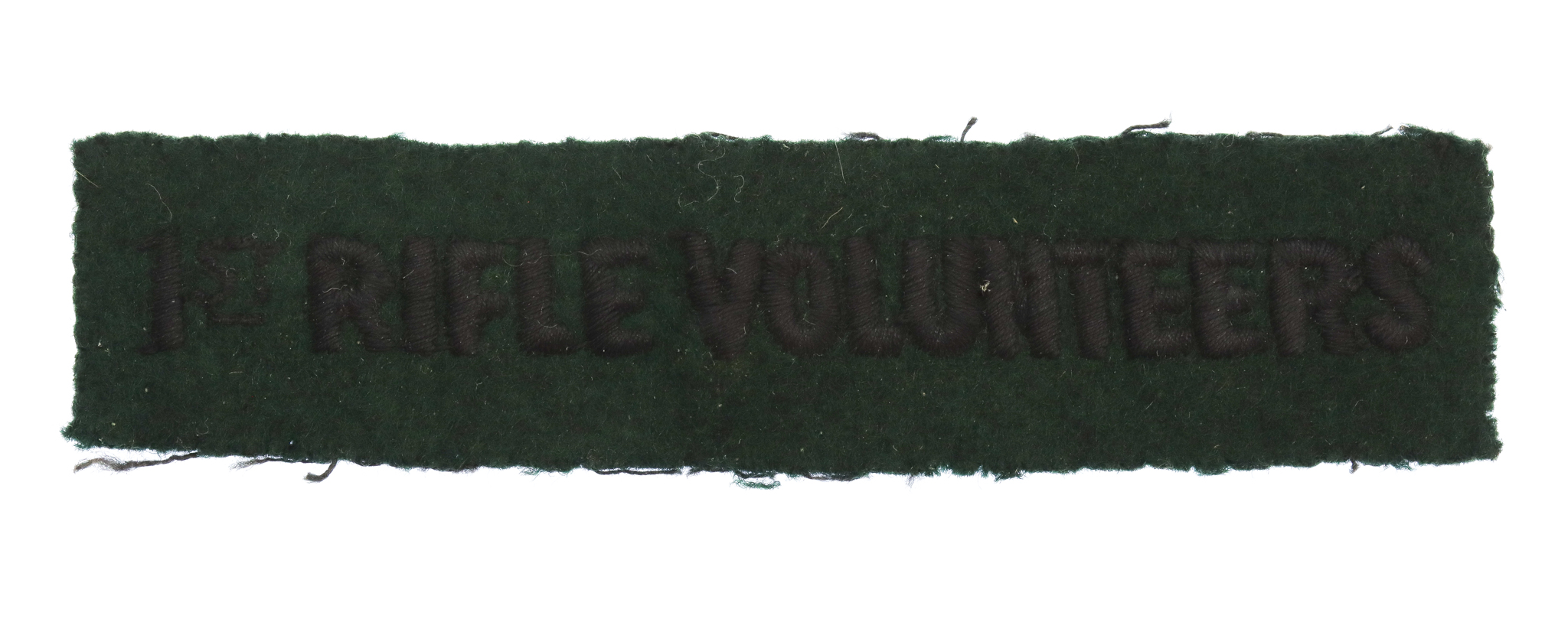 1st Rifle Volunteers Cloth Shoulder Title 