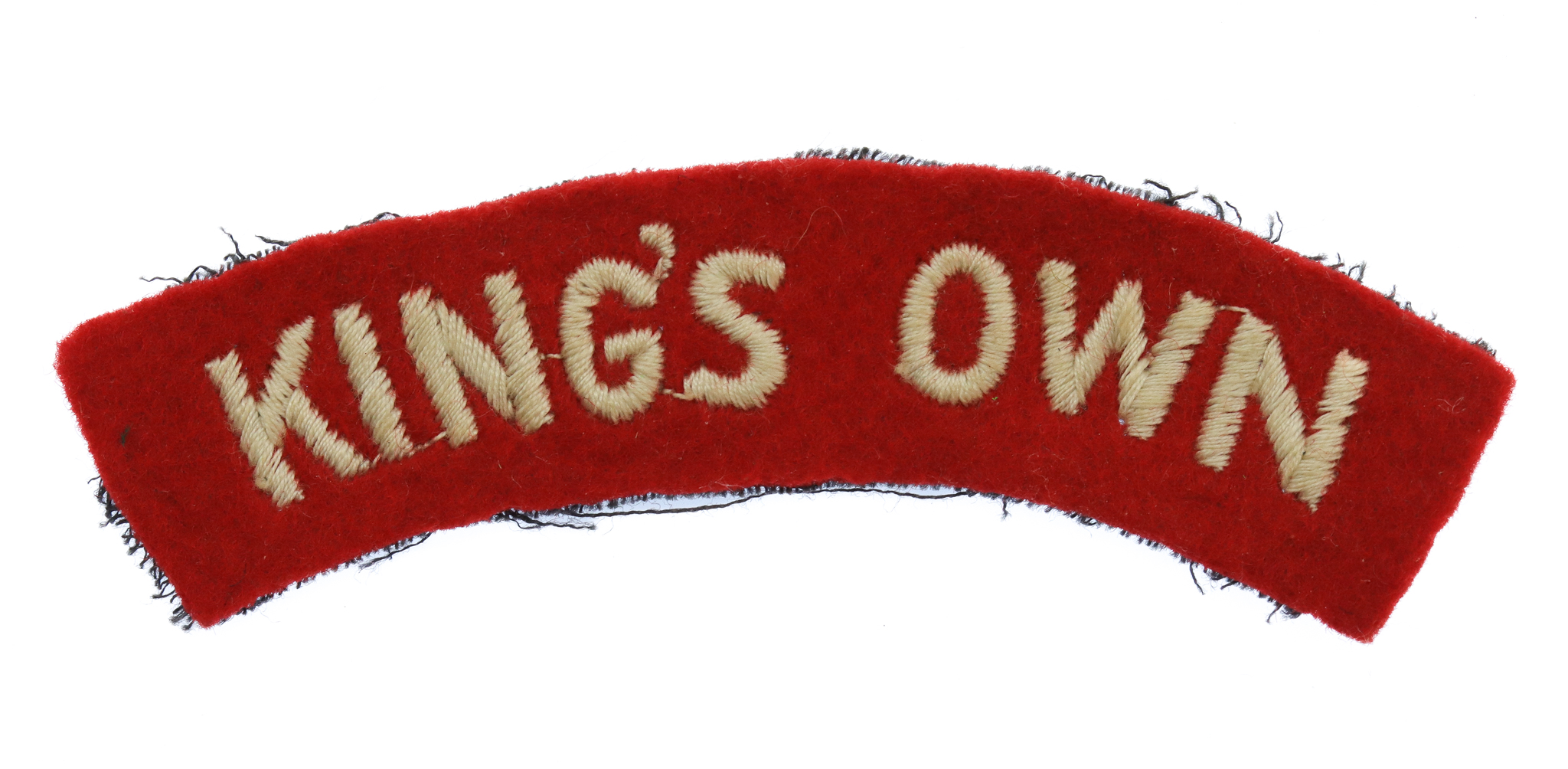 The King's Own Royal Lancaster Regiment (KING'S OWN) Cloth Shoulder Title 