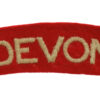 Devonshire Regiment (DEVON) Cloth Shoulder Title 