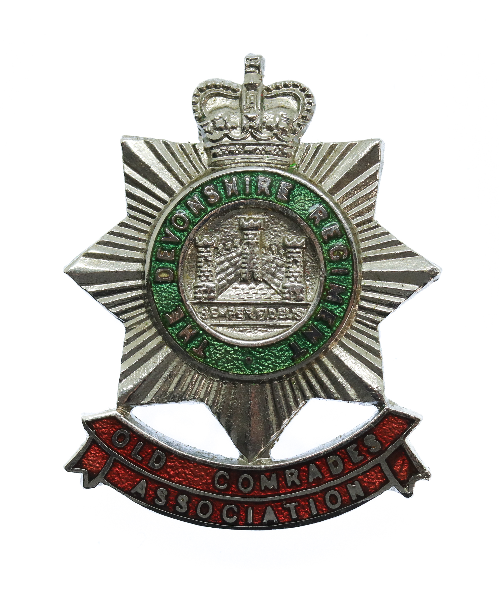 Devonshire Regiment Old Comrades Association Enamelled Lapel Badge