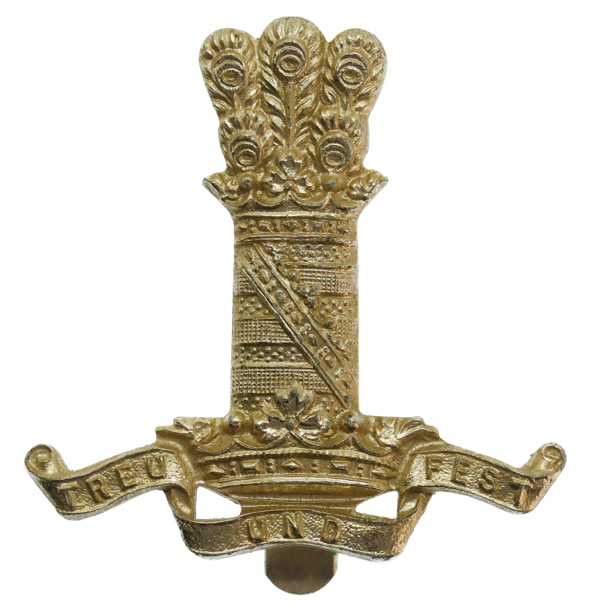 11th Hussars Anodised (Staybrite) Cap Badge