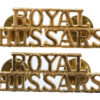 Pair of Royal Hussars (ROYAL/HUSSARS) Anodised (Staybrite) Shoulder Titles
