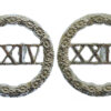 Pair of South Wales Borderers Anodised (Staybrite) Collar Badges