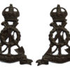 Pair of Pioneer Corps Officer's Service Dress Collar Badges - King's Crown