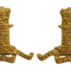 Pair of 11th Hussars Officer's Gilt Collar Badges 