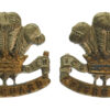 Pair of Pembroke Yeomanry Bi-Metal Collar Badges 
