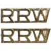 Pair of Royal Regiment of Wales (RRW) Anodised (Staybrite) Shoulder Titles