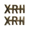 Pair of 10th Royal Hussars (XRH) Anodised (Staybrite) Shoulder Titles