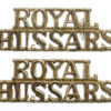Pair of Royal Hussars (ROYAL/HUSSARS) Anodised (Staybrite) Shoulder Titles