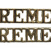 Pair of Royal Electrical & Mechanical Engineers (R.E.M.E.) Anodised (Staybrite) Shoulder Titles