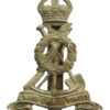Royal Pioneer Corps White Metal Cap Badge - King's Crown