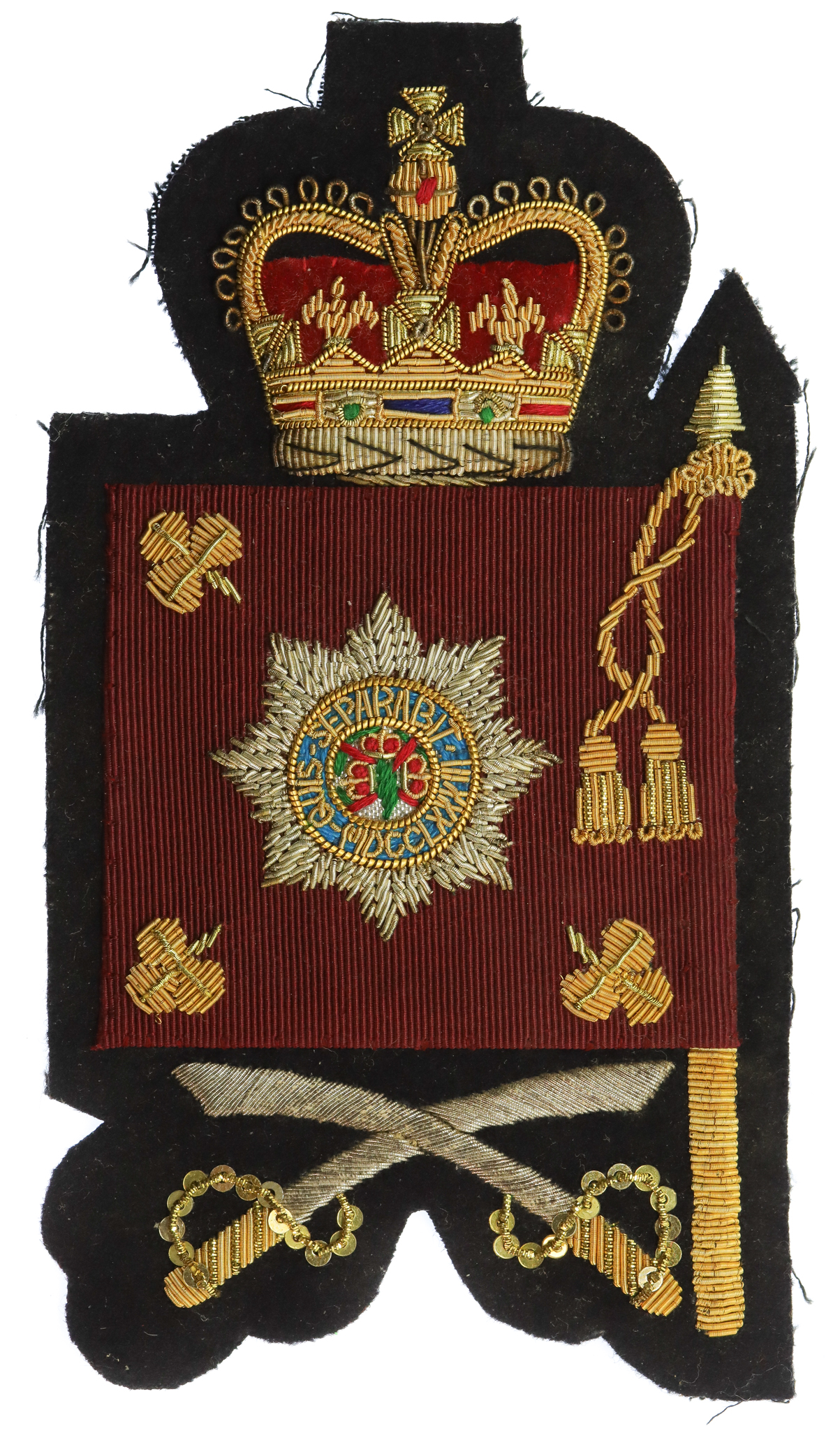 Irish Guards Warrant Officer Class 2 W.O.II Bullion Sleeve Badge - Queen's Crown