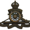 Royal Artillery Officer's Service Dress Cap Badge - King's Crown