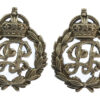 Pair of Indian Police Collar Badges - King's Crown