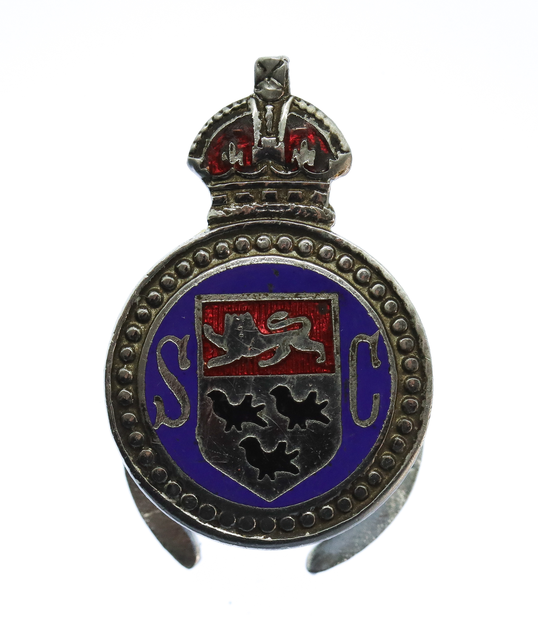 Canterbury City Police Special Constabulary Enamelled Lapel Badge - King's Crown