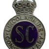 Lincolnshire Special Constabulary Enamelled Cap Badge - King's Crown
