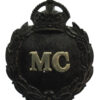 Monmouthshire Constabulary Black Wreath Helmet Plate - King's Crown