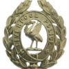 Liverpool City Police White Metal Wreath Helmet Plate 
