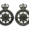 Pair of Ministry of Defence Police Collar Badges - Queen's Crown