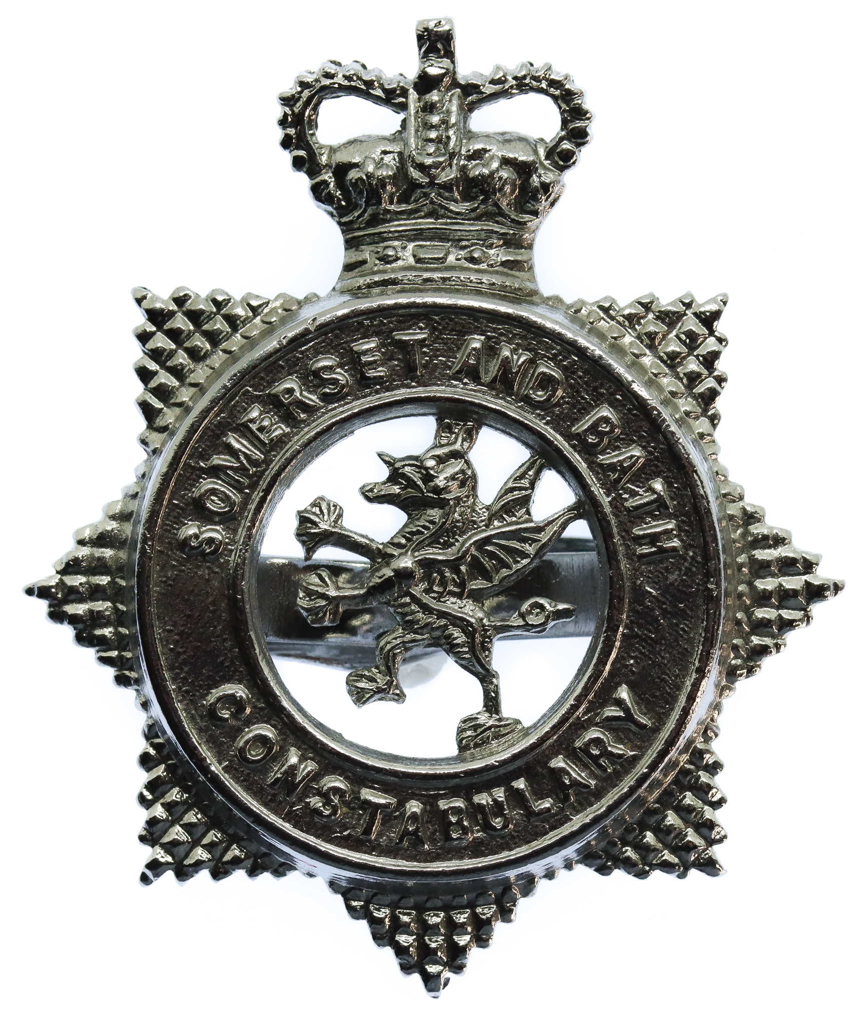 Somerset and Bath Constabulary Cap Badge - Queen's Crown