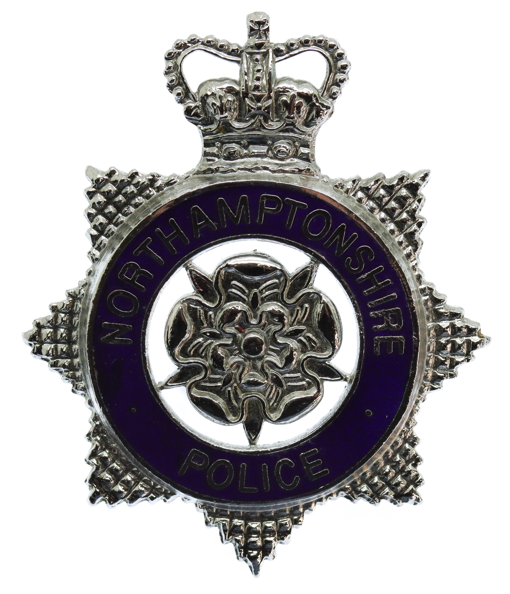 Northamptonshire Police Enamelled Cap Badge - Queen's Crown