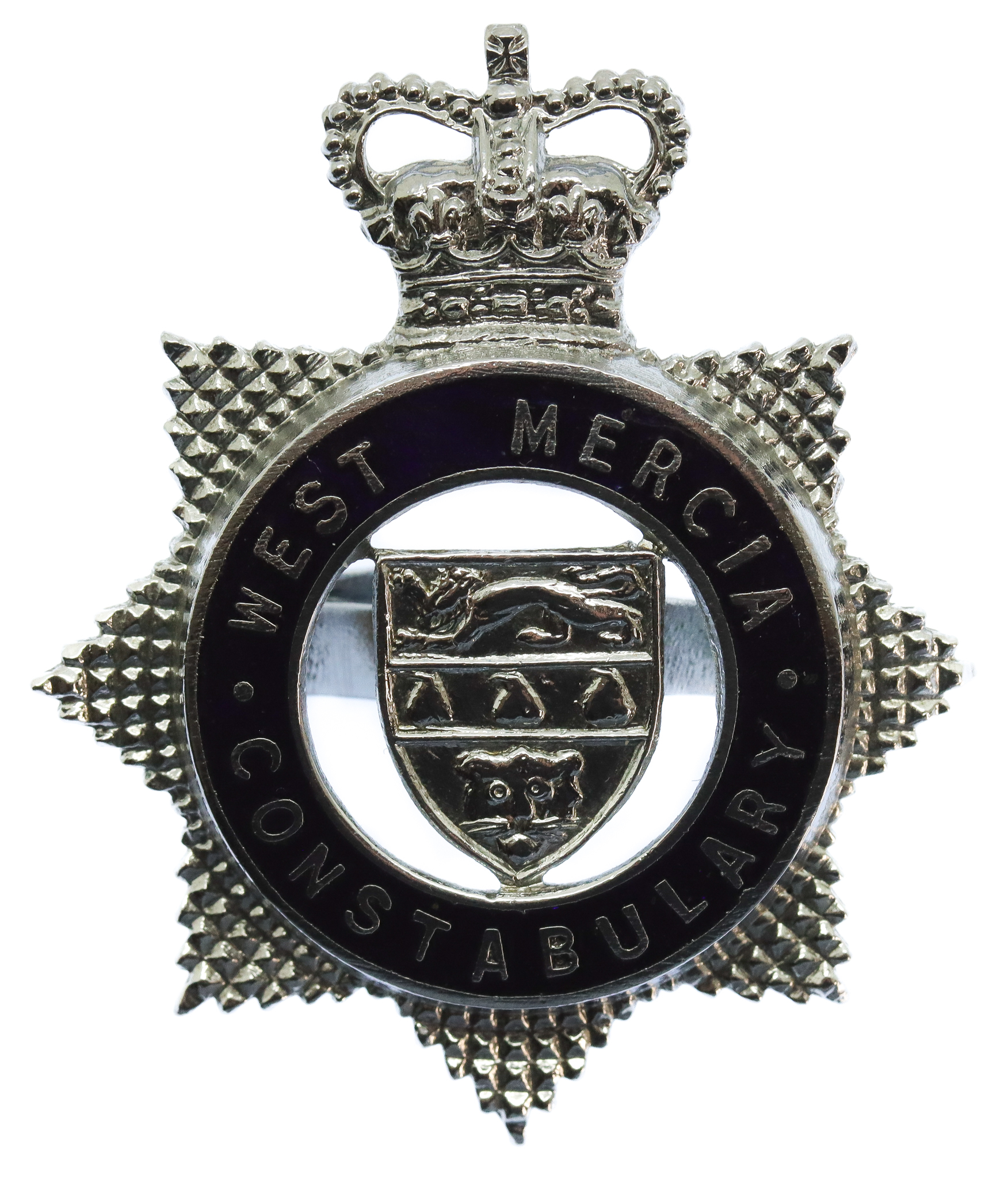 West Mercia Constabulary Senior Officer's Enamelled Cap Badge - Queen's Crown