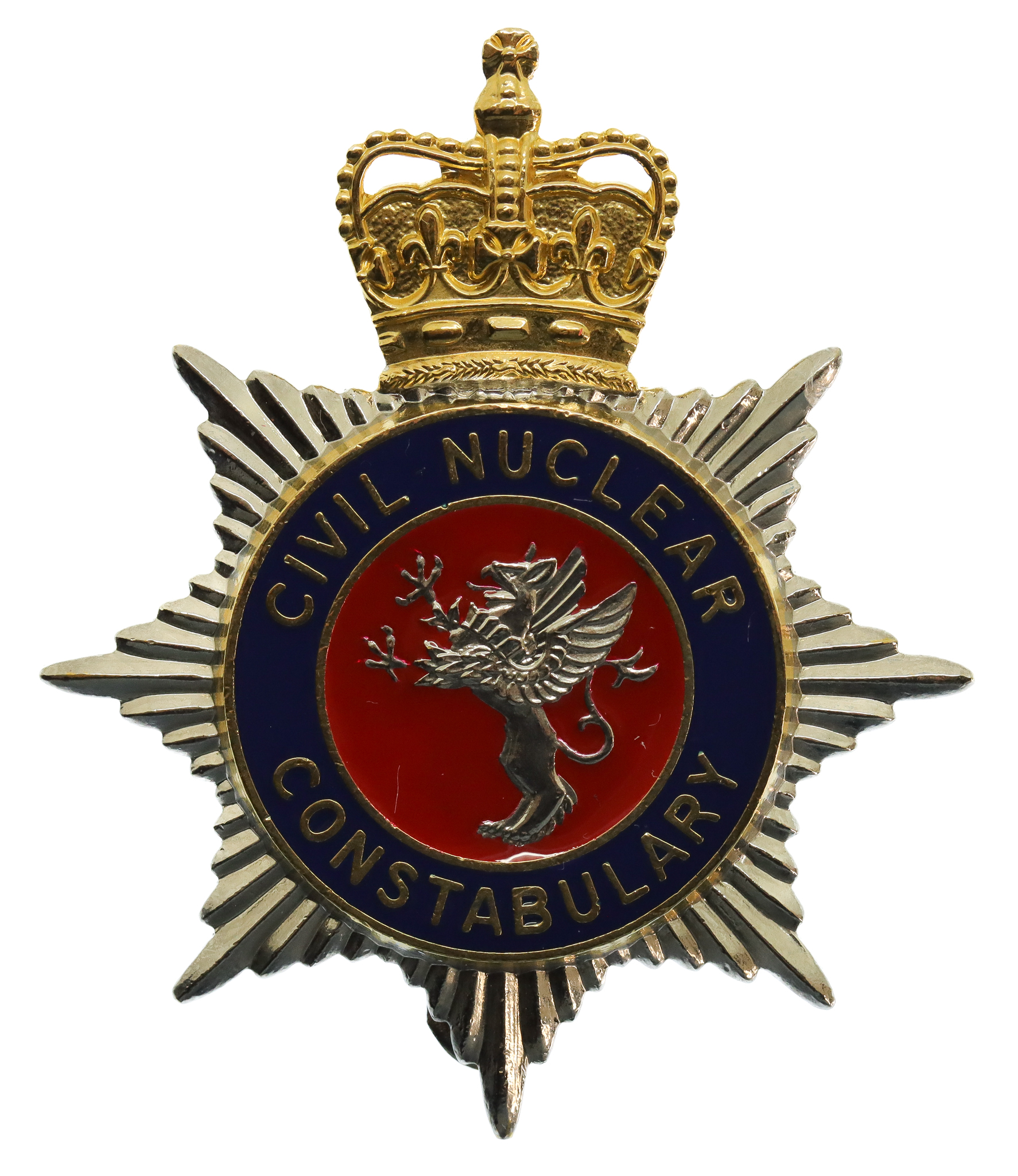 Civil Nuclear Constabulary Enamelled Cap Badge - Queen's Crown