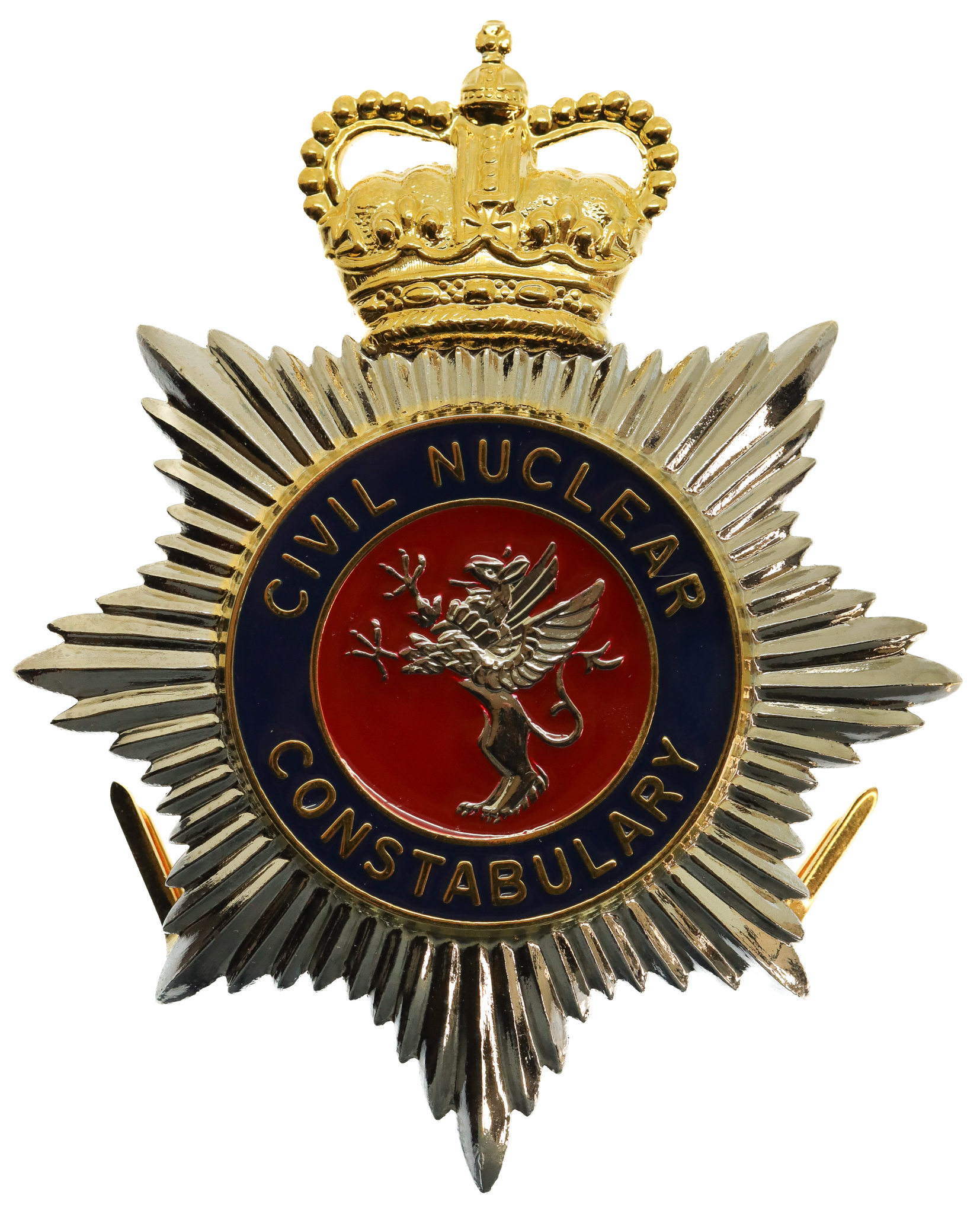 Civil Nuclear Constabulary Enamelled Helmet Plate - Queen's Crown