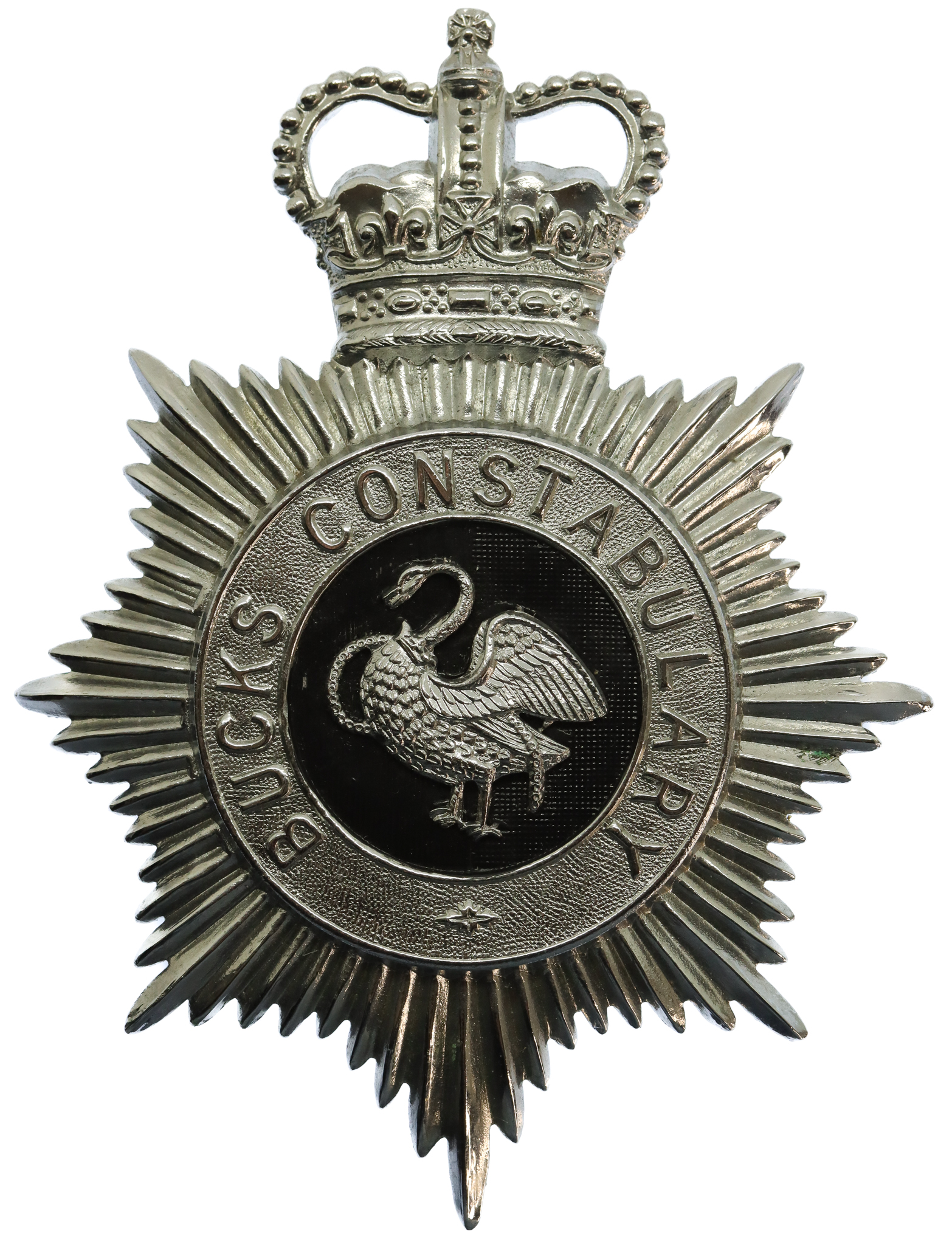 Buckinghamshire Constabulary Helmet Plate - Queen's Crown