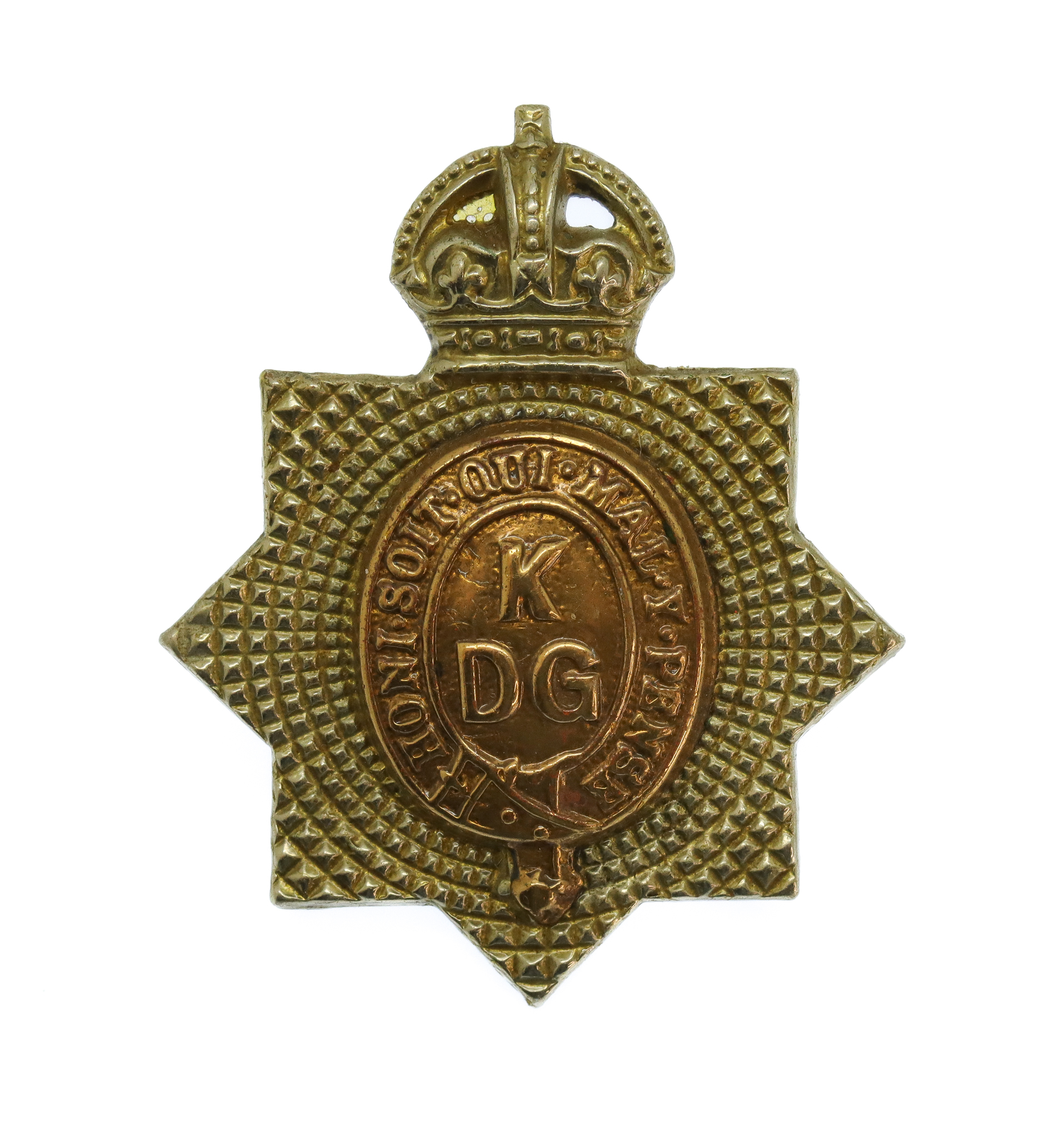 1st King's Dragoon Guards Collar Badge - King's Crown