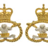Pair of Staffordshire Regiment Officer's Silvered & Gilt Collar Badges
