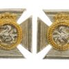 Pair of Duke of Edinburgh's Royal Regiment Officer's Silvered & Gilt Collar Badges
