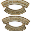 Pair of Duke of Edinburgh's Royal Regiment (DUKE OF EDINBURGH'S/ROYAL REGT.) Anodised (Staybrite) Shoulder Titles