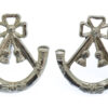Pair of Light Infantry Anodised (Staybrite) Collar Badges