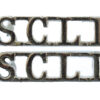 Pair of Somerset & Cornwall Light Infantry (SCLI) Anodised (Staybrite) Shoulder Titles