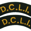Pair of Duke of Cornwall's Light Infantry (DCLI) Cloth Shoulder Titles