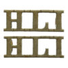 Pair of Highland Light Infantry (H.L.I.) White Metal Shoulder Titles