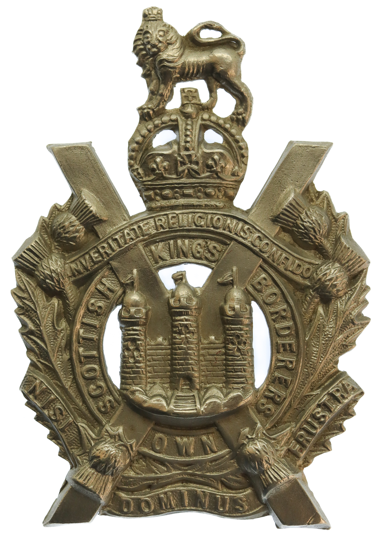 King's Own Scottish Borderers (K.O.S.B.) Large Pattern Glengarry Badge - King's Crown