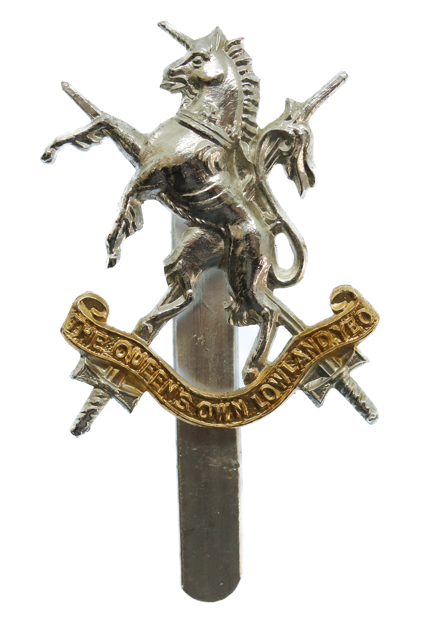 The Queen's Own Lowland Yeomanry Anodised (Staybrite) Cap Badge