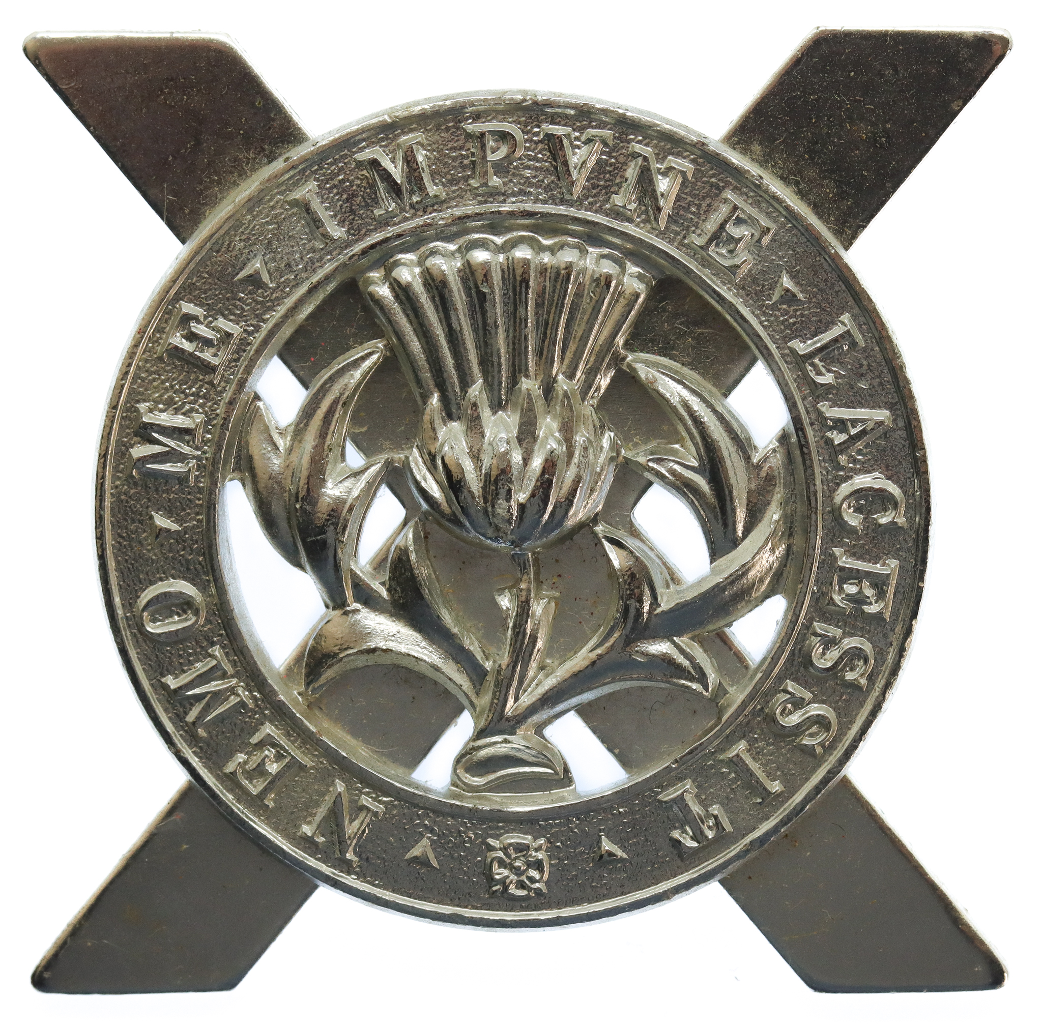 Lowland Brigade Anodised (Staybrite) Cap Badge