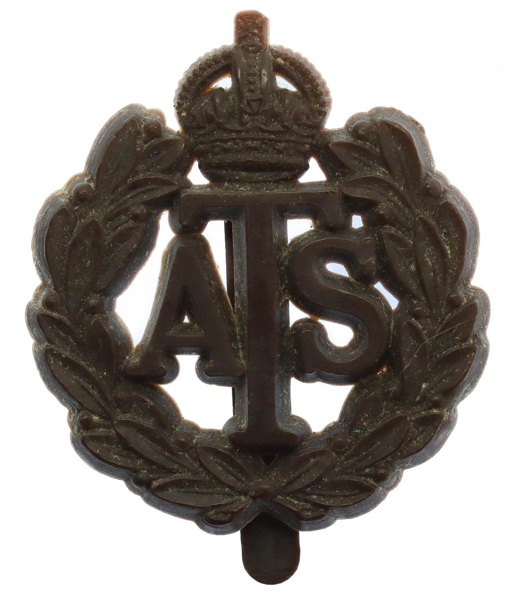 Auxiliary Territorial Service (A.T.S.) WW2 Plastic Economy Cap Badge