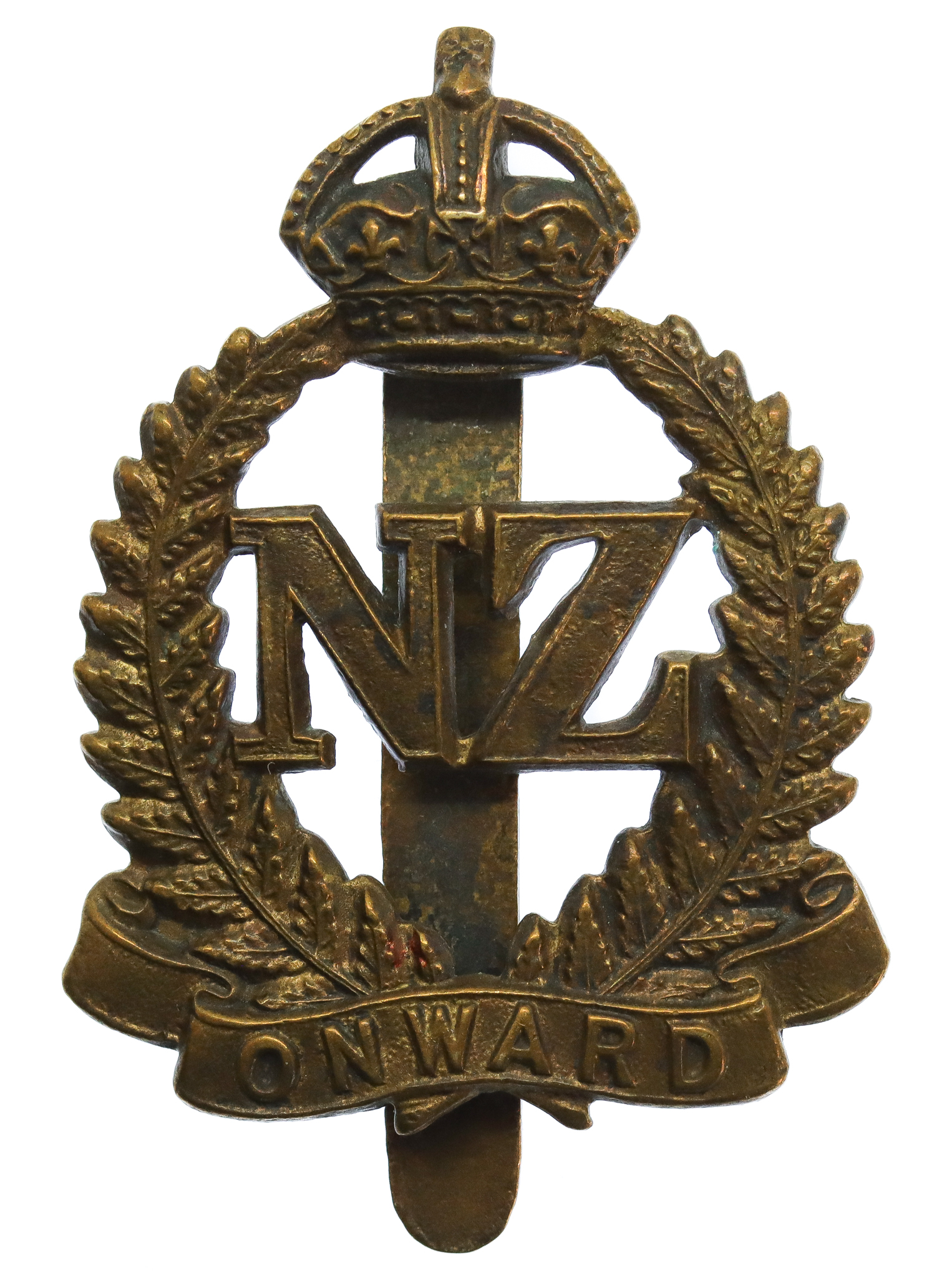 New Zealand Expeditionary Force (N.Z.E.F.) Cap Badge - King's Crown