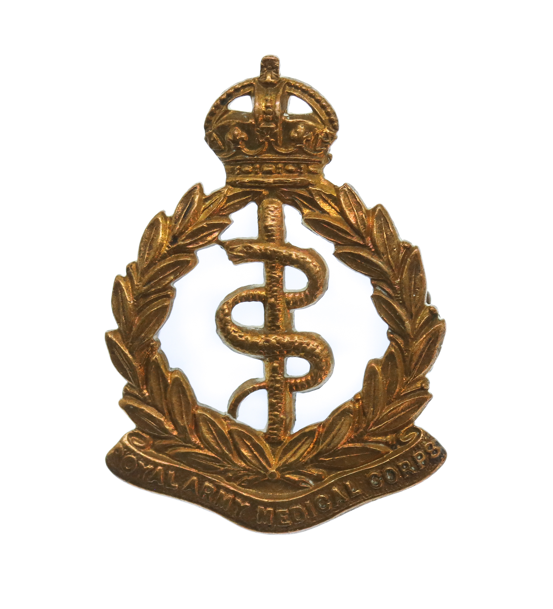 Royal Army Medical Corps (R.A.M.C.) Collar Badge - King's Crown