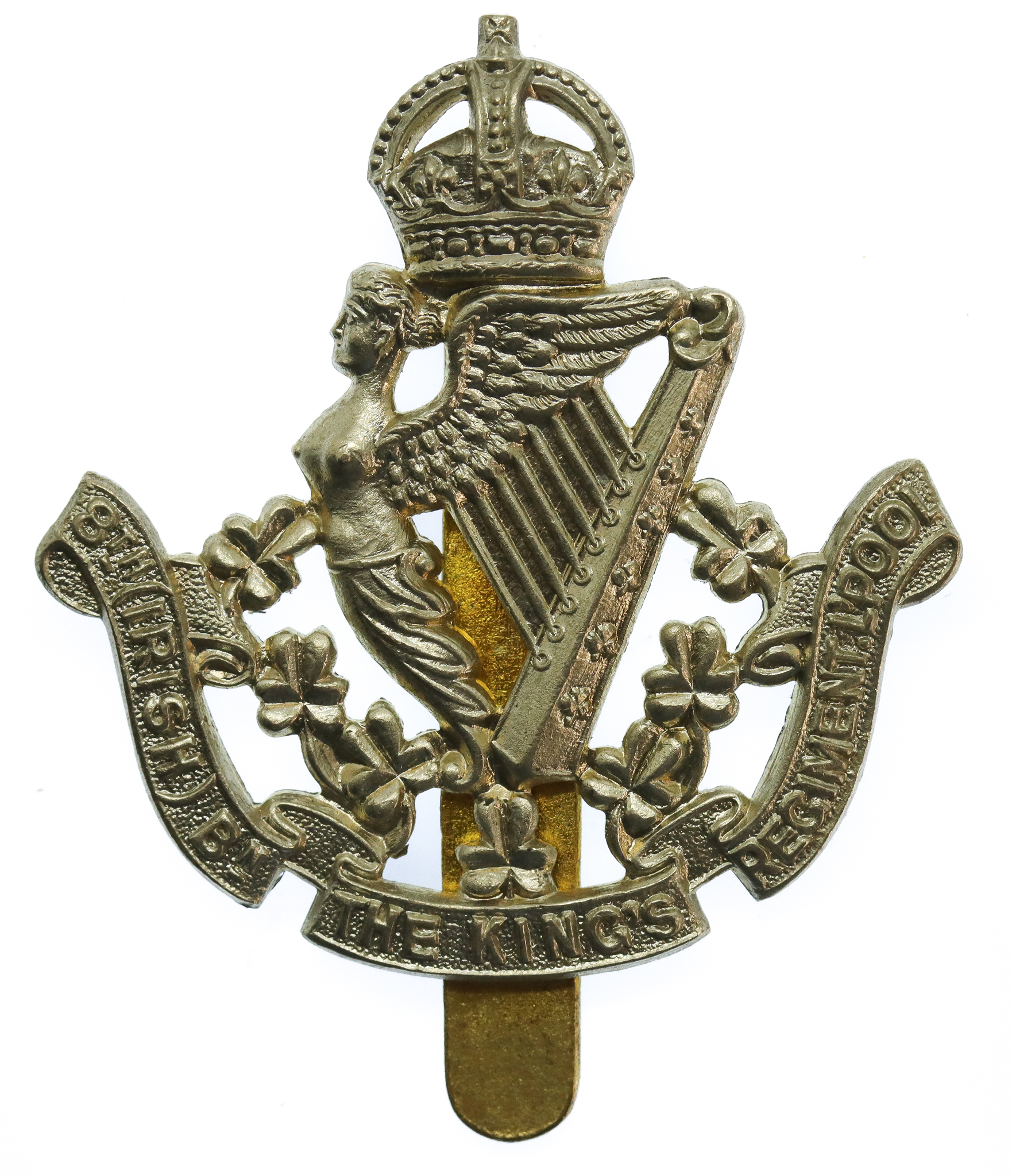 8th (Irish) Bn. King's Liverpool Regiment Cap Badge - King's Crown