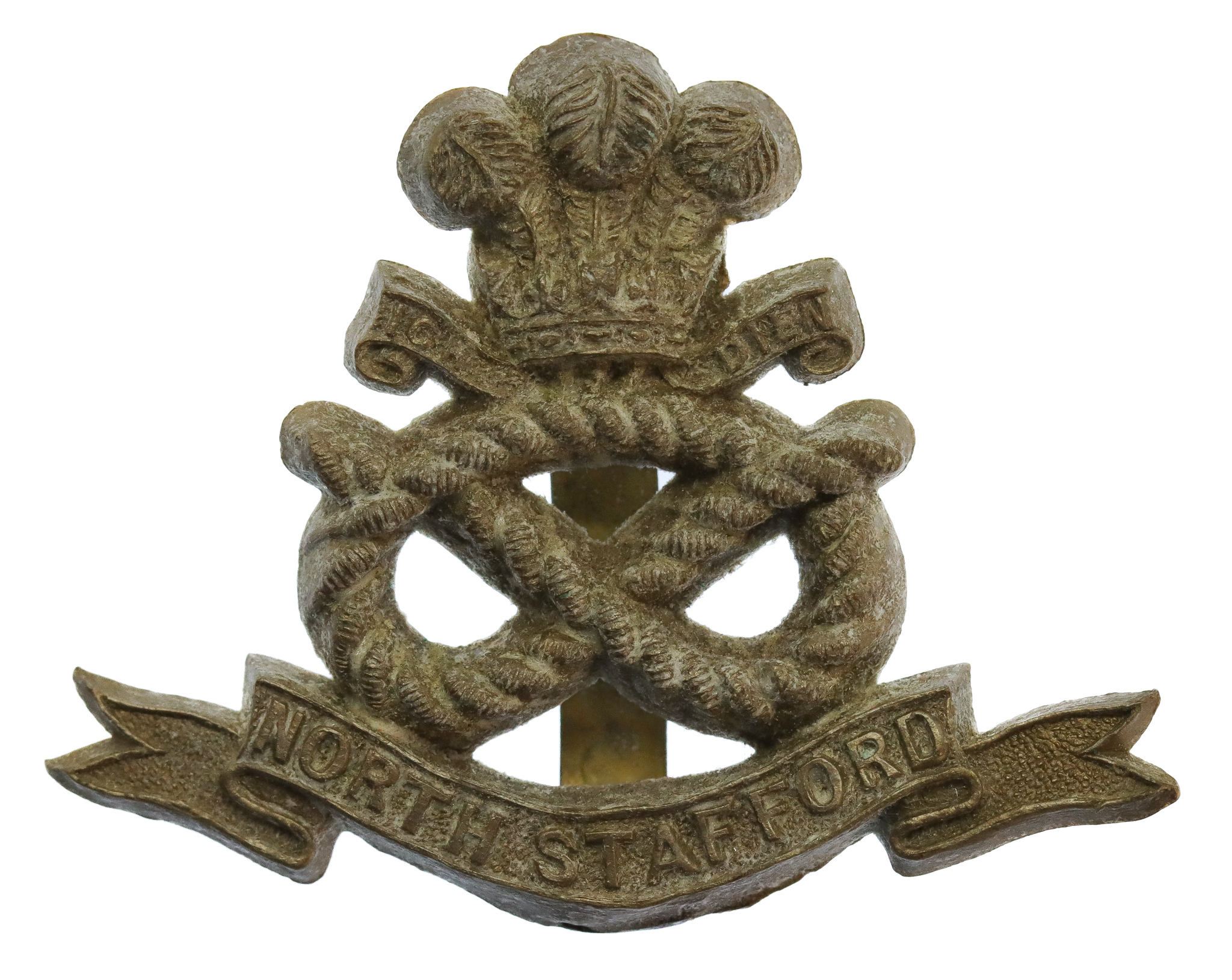 North Staffordshire Regiment WW2 Plastic Economy Cap Badge