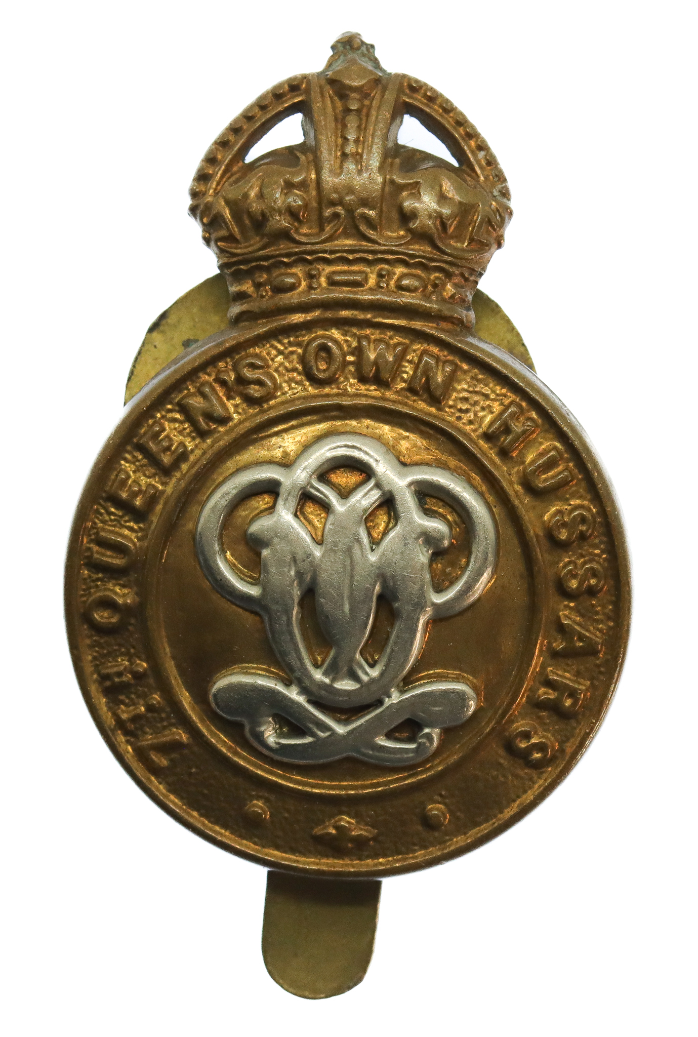 7th Queen's Own Hussars Cap Badge - King's Crown