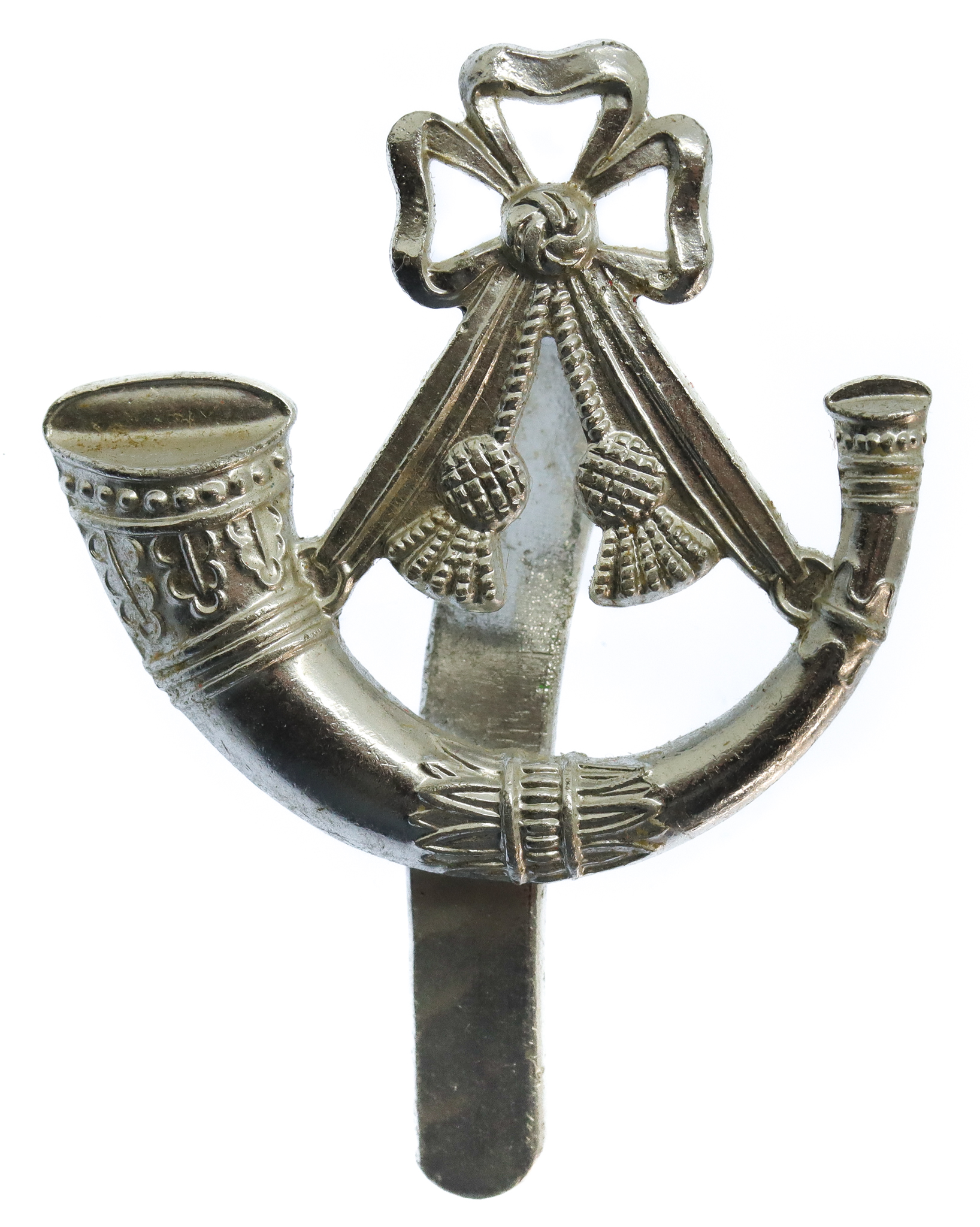 Light Infantry Anodised (Staybrite) Cap Badge