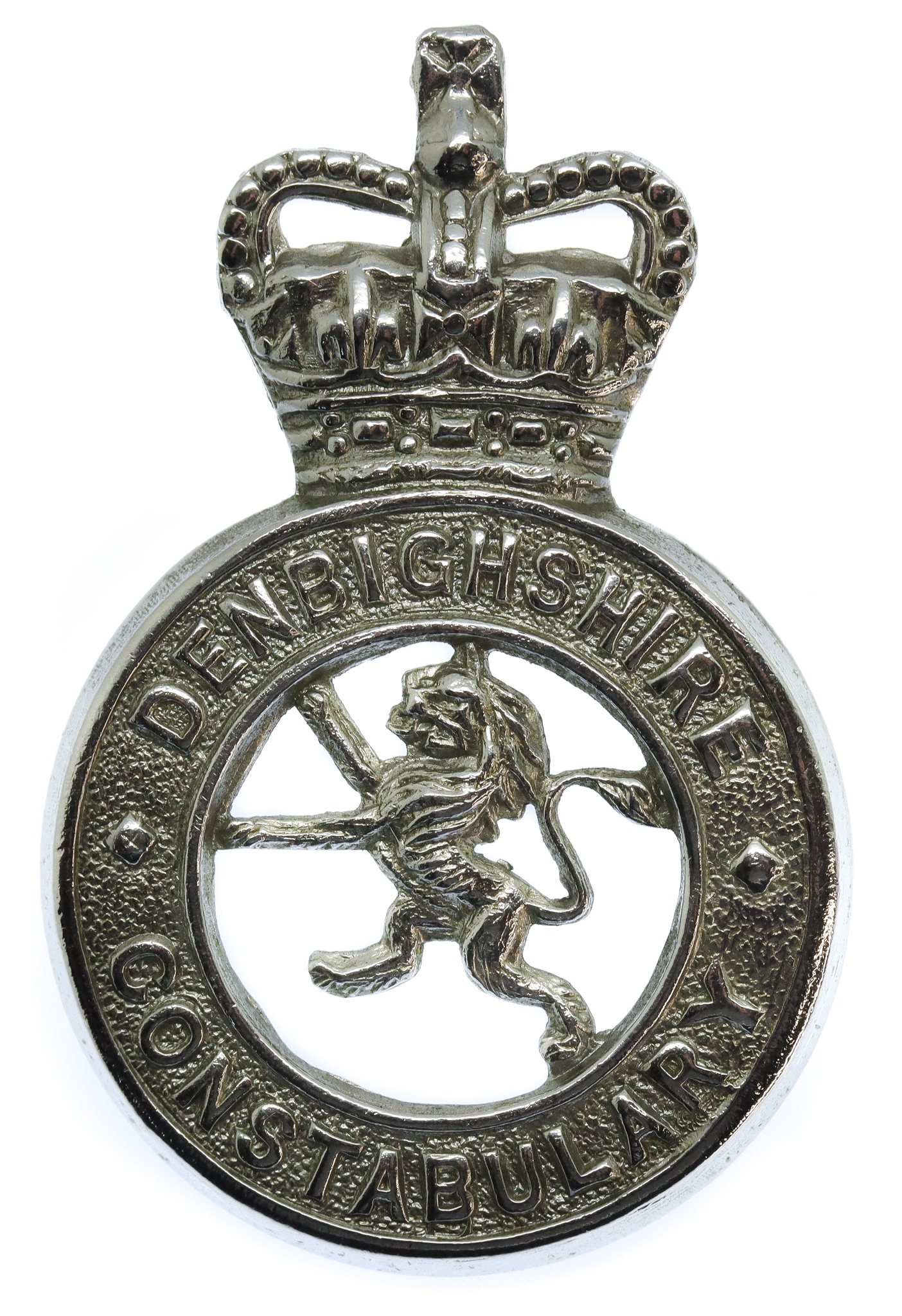 Denbighshire Constabulary Cap Badge - Queen's Crown