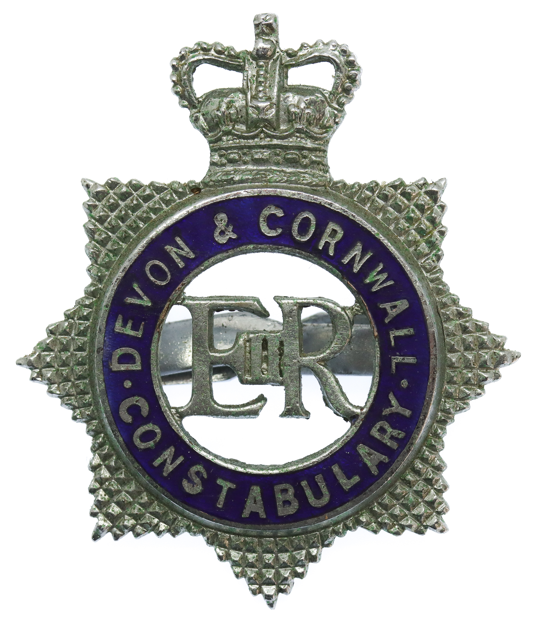 Devon & Cornwall Constabulary Senior Officer's Enamelled Cap Badge - Queen's Crown