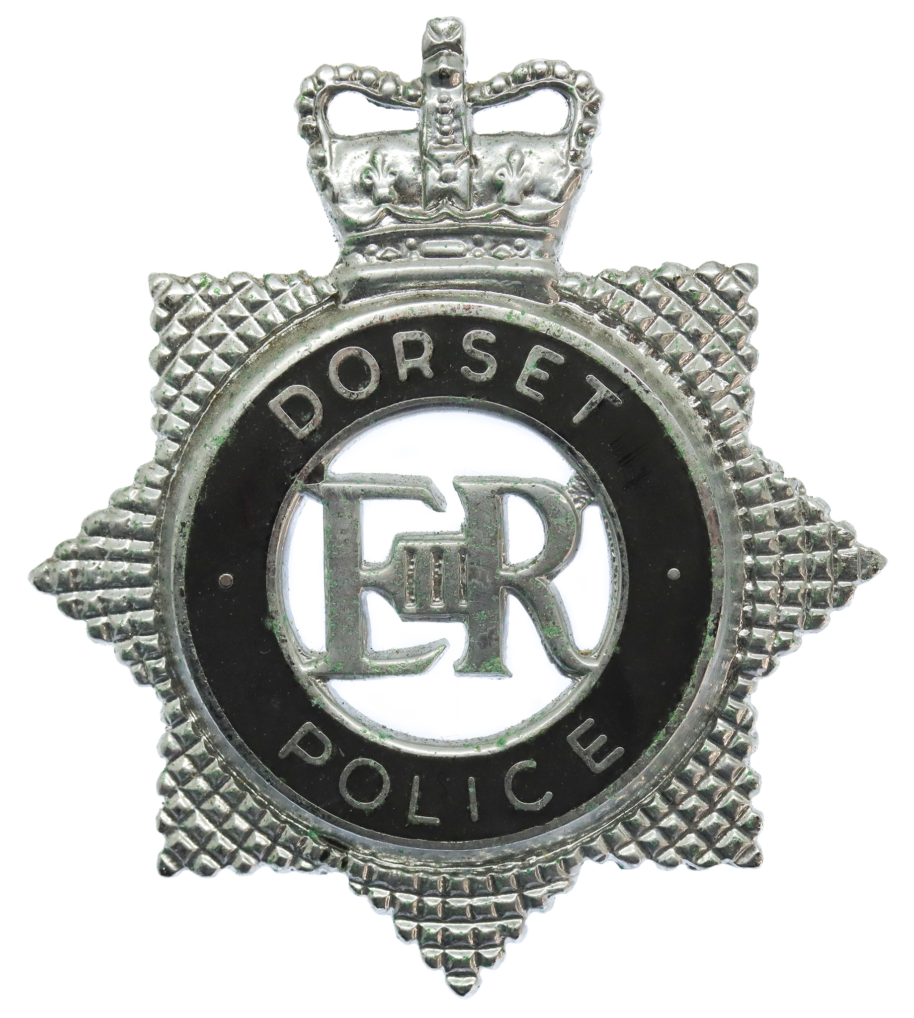 Dorset Police Senior Officer's Enamelled Cap Badge - Queen's Crown